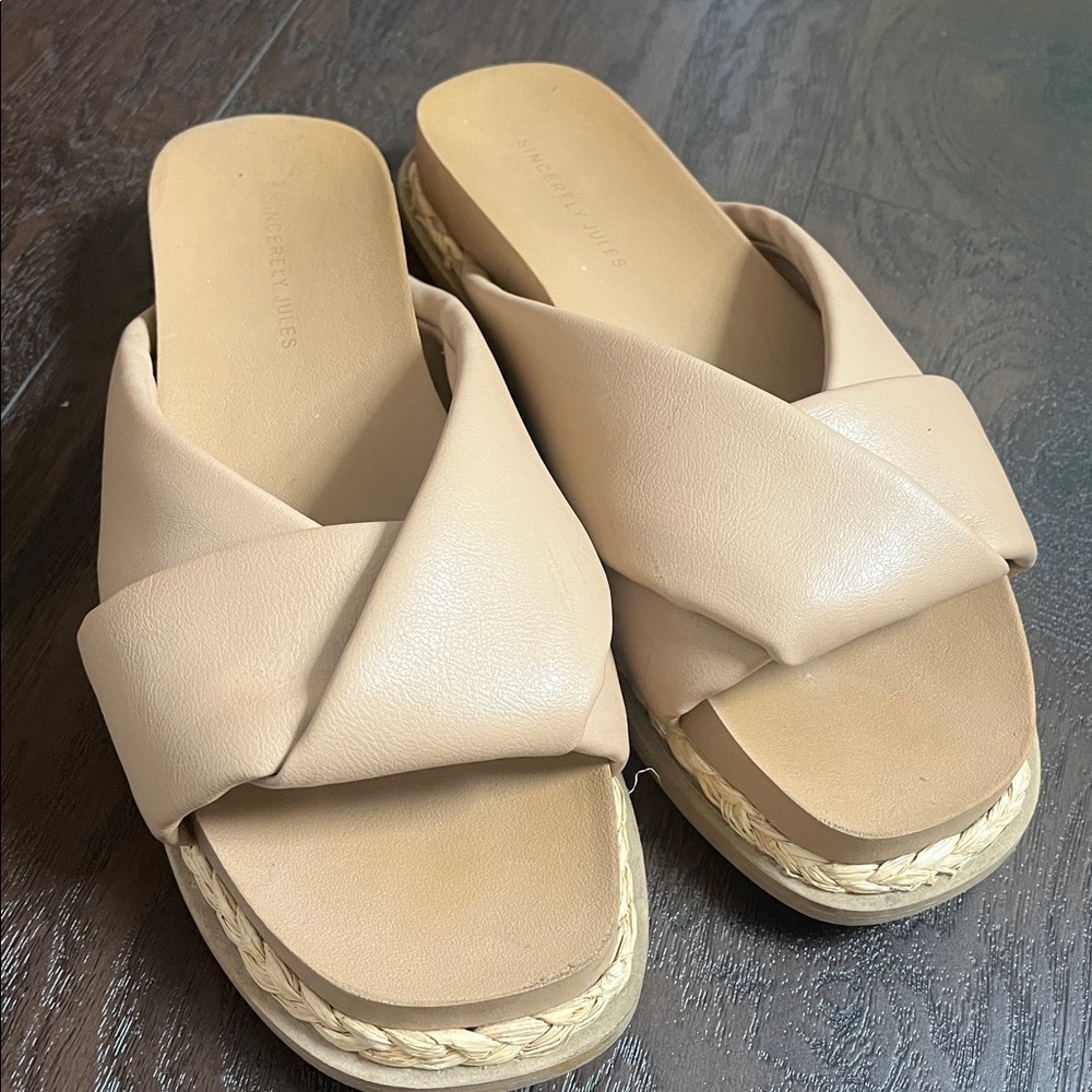 Sincerely Jules Tan Sandals size 7.5